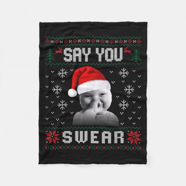 Funny Laughing Baby Ai Baby Meme Brainrot Ugly Chr Fleecefilt (Framsidan)