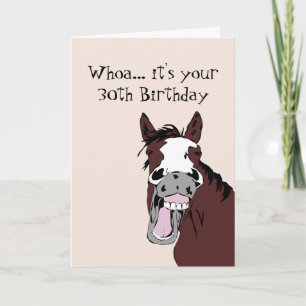 Funny Laughing Horse Humor 30års födelsedag Kort