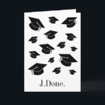 Funny Law School (JD) Grattis Studenten Kort<br><div class="desc">Det här roliga studenten-kortet är perfekt för studenter att ta examen från juridik-/jurisdoktorander/JD-program. Den har en enkel svartvit design med studentmössor och texten "J.klart". Redigera den inre texten om du vill anpassa för student eller ta bort om du vill lämna den tom och skriva ditt eget meddelande. Perfekt att beställa...</div>
