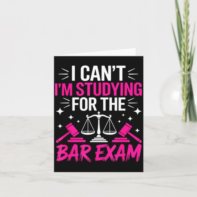 Funny Law School Student Gift - Can't Studying For Kort (Framsida)