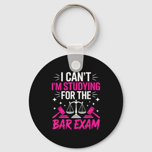 Funny Law School Student Gift - Can't Studying For Nyckelring (Framsida)