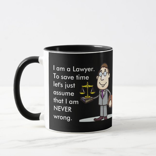 Funny Lawyer Gift Mugg (Vänster)