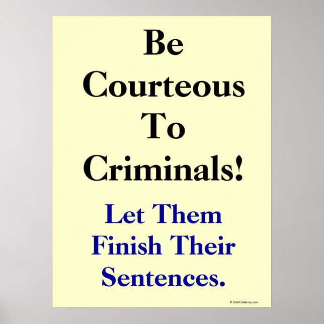 Funny Lawyer Gift Witty Law Order Slogan Legal Pun Poster (Framsidan)