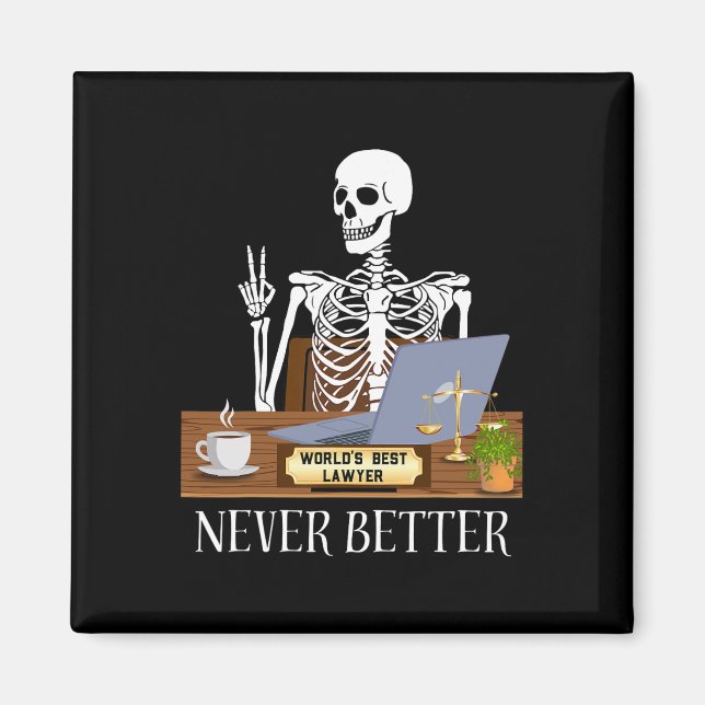 Funny Lawyer Halloween Magnet (Framsidan)