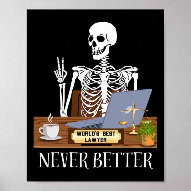 Funny Lawyer Halloween Poster (Framsidan)