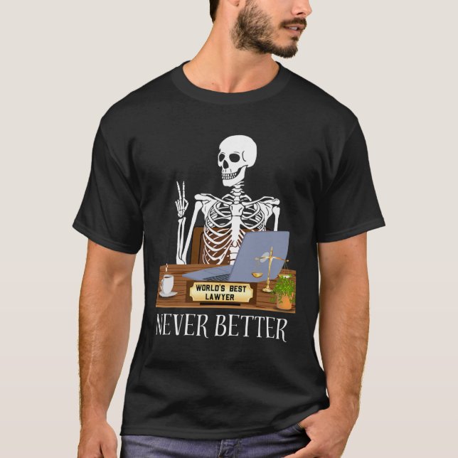 Funny Lawyer Halloween T Shirt (Framsida)