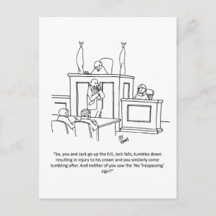 Funny Lawyer Humor Postcard Vykort
