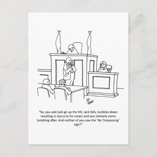Funny Lawyer Humor Postcard Vykort (Framsida)