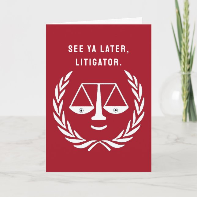 Funny Lawyer Law School Grad Kort (Framsida)
