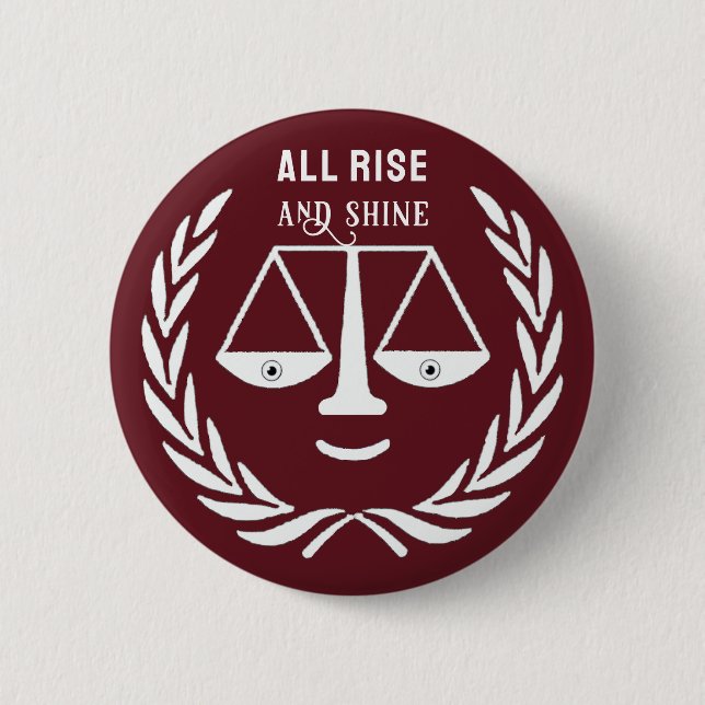 Funny Lawyer Novelty Gift Button Knapp (Framsida)