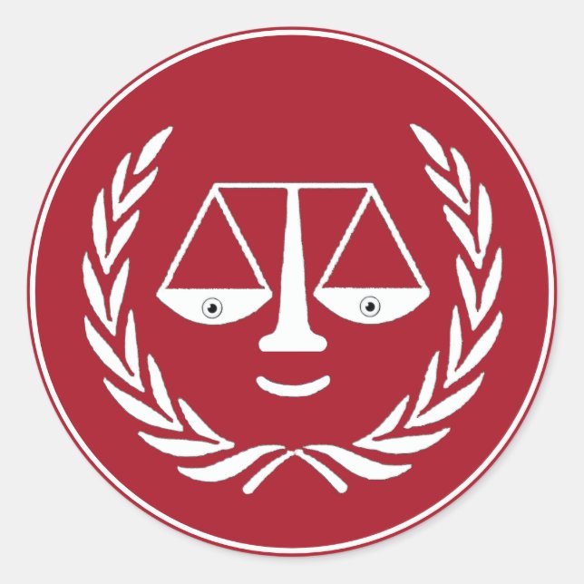 Funny Lawyer Runt Klistermärke (Framsida)