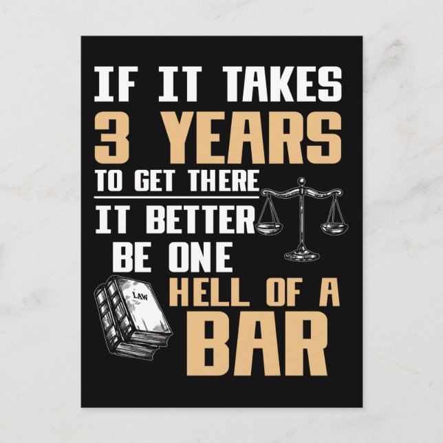 Funny Lawyer Student Future Attorneys Vykort (Framsida)