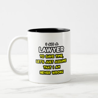 Funny Lawyer T-Shirts and Gifts Två-Tonad Mugg