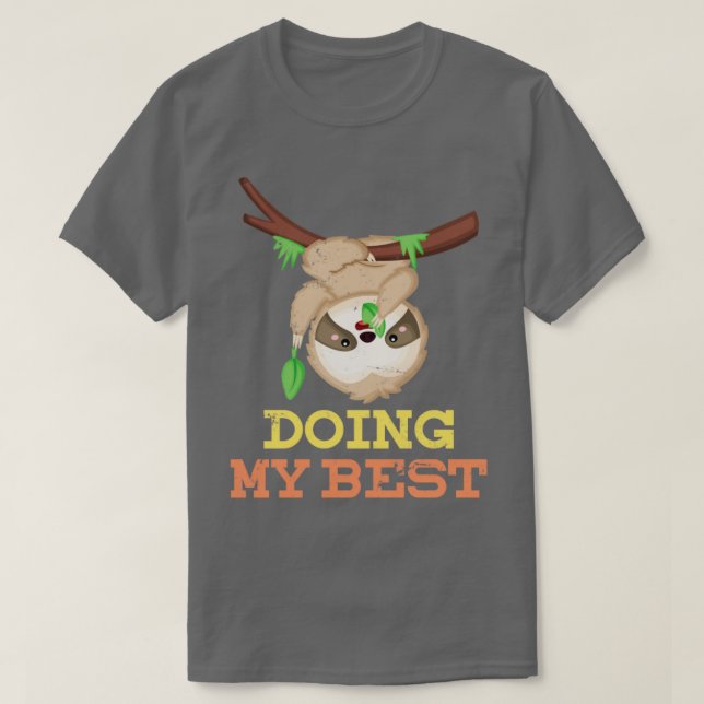 Funny Lazy Animal Gift Sloth T Shirt (Design framsida)