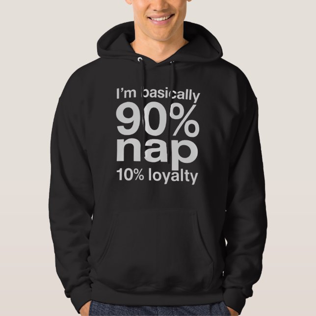 Funny Lazy Dog Humor Sarcastic Design Hoodie (Framsida)