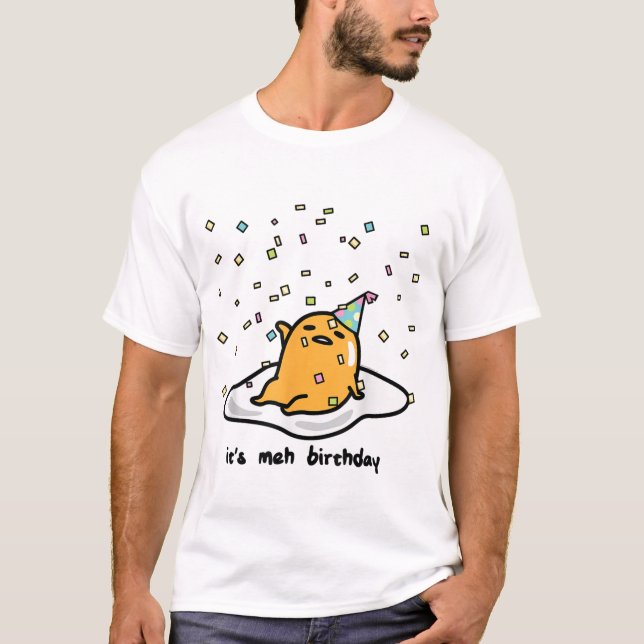 Funny Lazy Egg Birthday T-Shirt (Framsida)