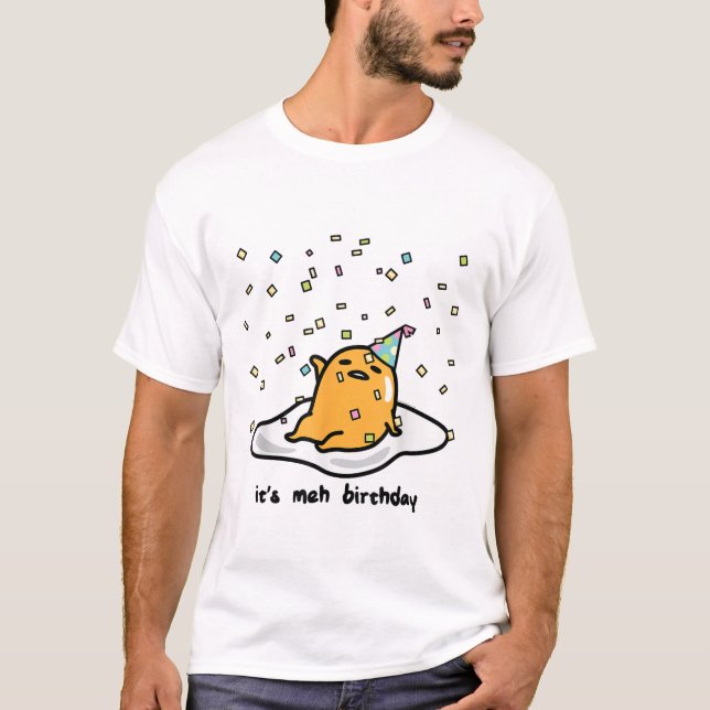 "Funny Lazy Egg Birthday T-Shirt | Cute Meh Birthd (Framsida)