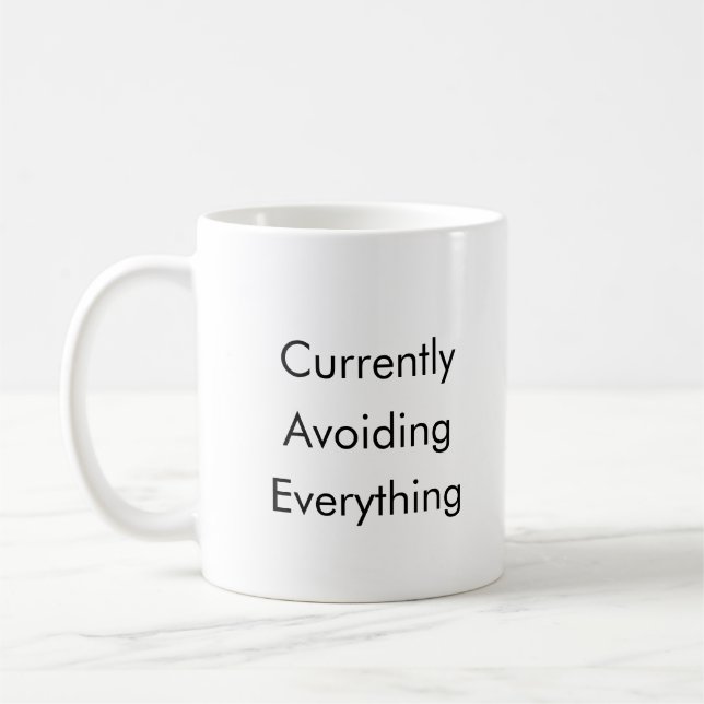 Funny Lazy Genius undviker allt kaffe Mugg (Vänster)