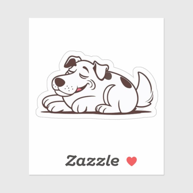 Funny Lazy Hund design Klistermärken (Ark)