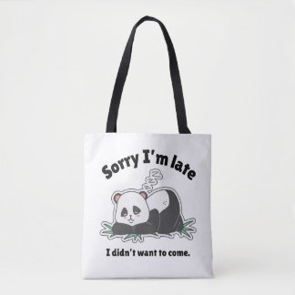 Funny Lazy Panda Design Tygkasse