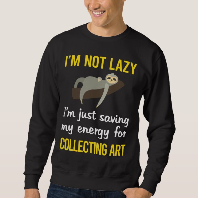 Funny Lazy Sloth Art Samling Lång Ärmad Tröja (Framsida)