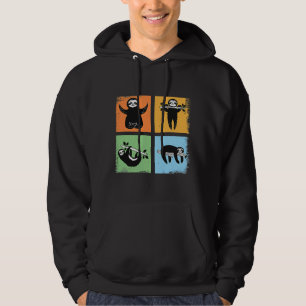 Funny Lazy Sloth Retro Vintage Stil Hoodie