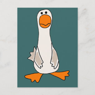Funny Ledsen Goose Tecknad Vykort