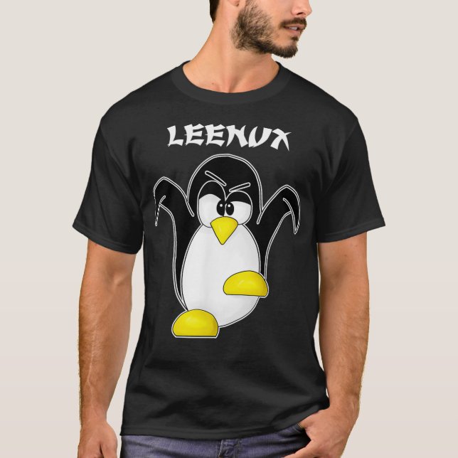 Funny Leenu Tu Linu Penguin Programmer Developer T Shirt (Framsida)