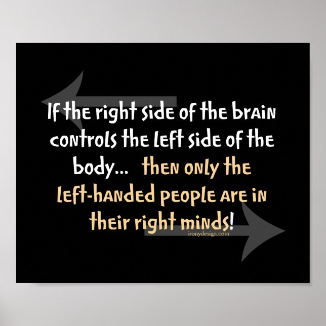 Funny Left-handed people Saying Poster (Framsidan)