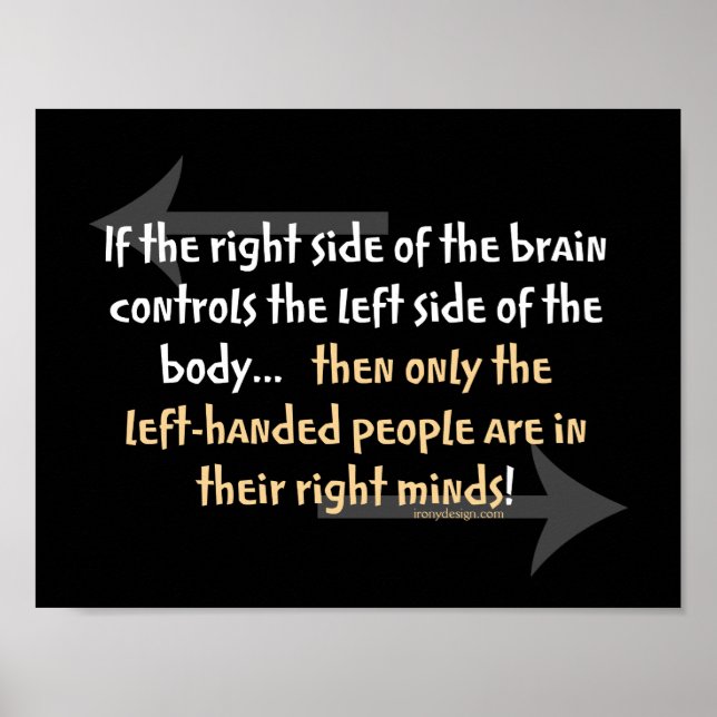 Funny Left-handed people Saying Poster (Framsidan)