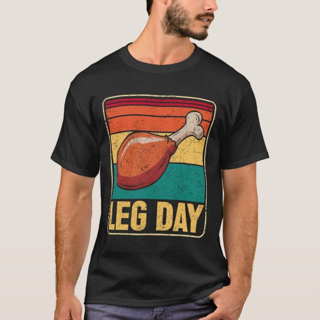Funny Leg Day Costume Turkey Day Pilgrim Thanksgiv T Shirt (Framsida)