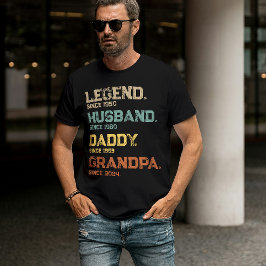 Funny Legend Make pappa Grandpa Anpassningsbar Gif T Shirt