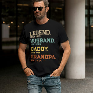 Funny Legend Make pappa Grandpa Anpassningsbar Gif T Shirt