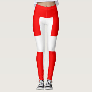 Funny Leggings flagga Schweiz Toppen Jul