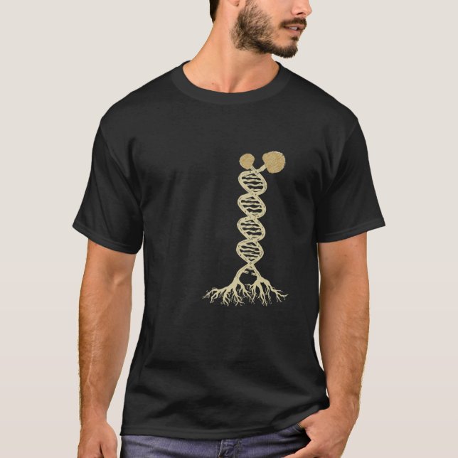 Funny Lejon's Mane Mushroom är min DNA-mykologi Fu T Shirt (Framsida)