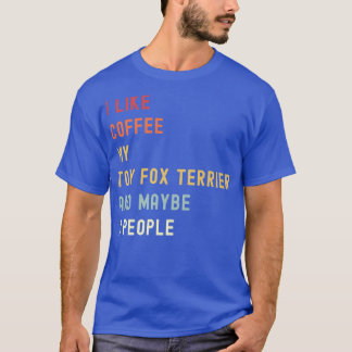 Funny Leksak för Terrier Retro Hund och kaffe Älsk T Shirt