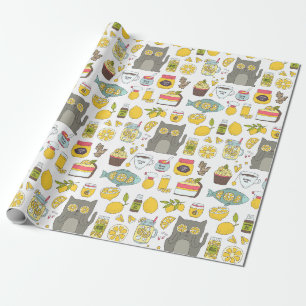 Funny Lemon Mönster Presentpapper