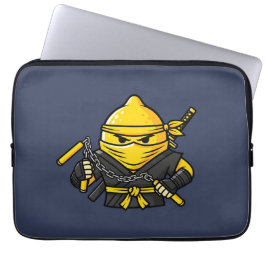 Funny Lemon Shinobi Ninja Nunchucks Illustration Laptop Fodral