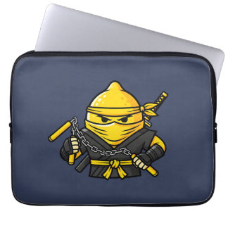 Funny Lemon Shinobi Ninja Nunchucks Illustration Laptop Fodral