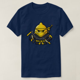 Funny Lemon Shinobi Ninja Nunchucks Illustration T Shirt