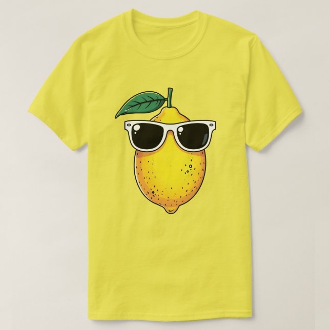 Funny Lemon Sunglasses T Shirt (Design framsida)