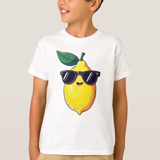 Funny Lemon Sunglasses T Shirt (Framsida)