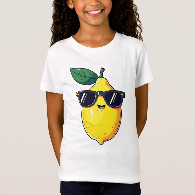 Funny Lemon Sunglasses T Shirt (Framsida)
