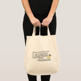Funny Lemonade Quote Reusable Eco Grocery Tote Tygkasse