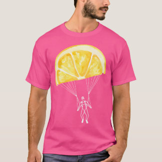 Funny Lemons Sol Skydiving Fallskärm T Shirt