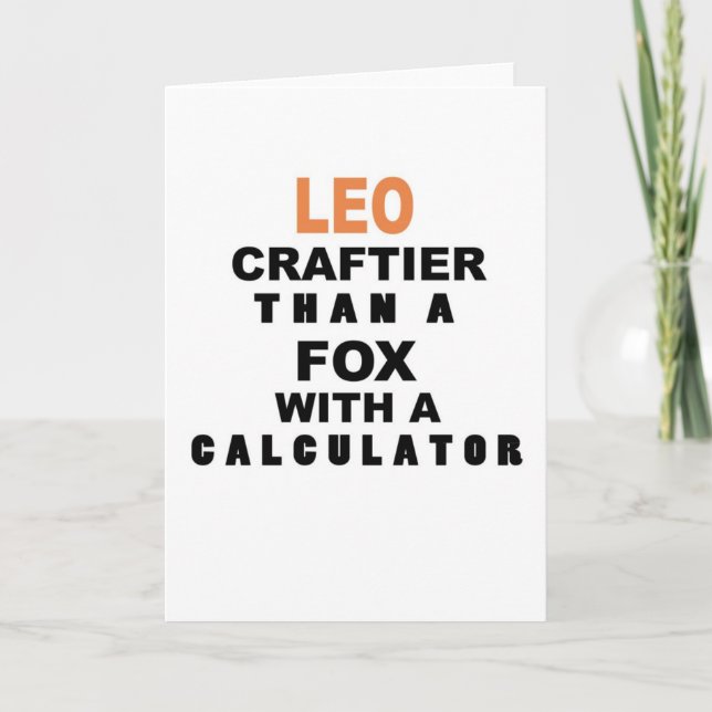 Funny Leo Birthday Card Kort (Framsida)