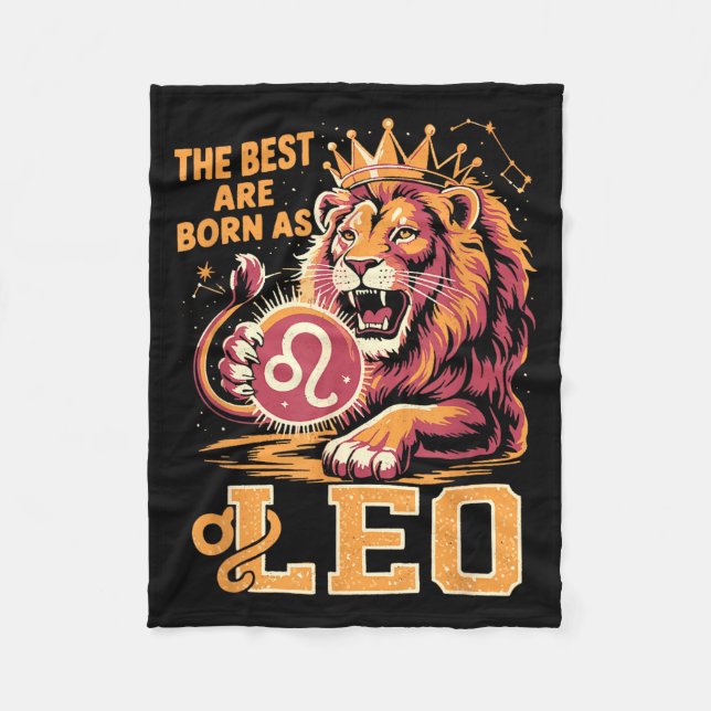 Funny Leo Birthday Quote Astrology Horoscope Gift  Fleecefilt (Framsidan)