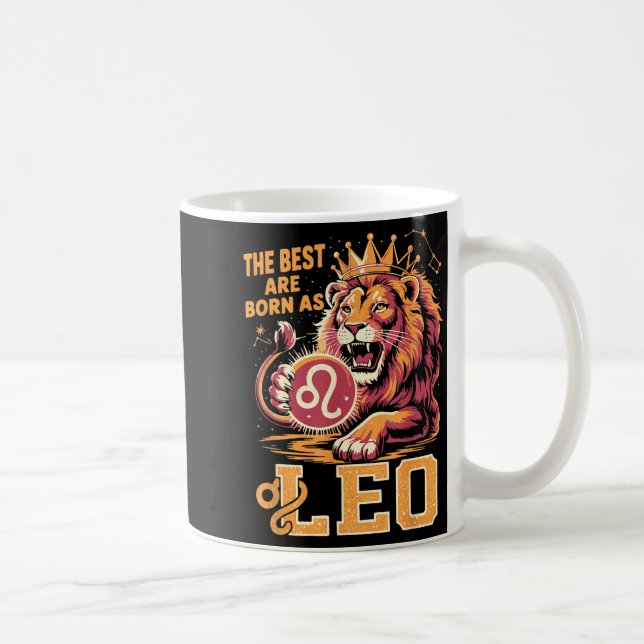 Funny Leo Birthday Quote Astrology Horoscope Gift  Kaffemugg (Höger)