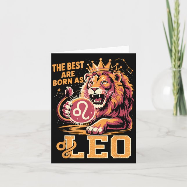 Funny Leo Birthday Quote Astrology Horoscope Gift  Kort (Framsida)