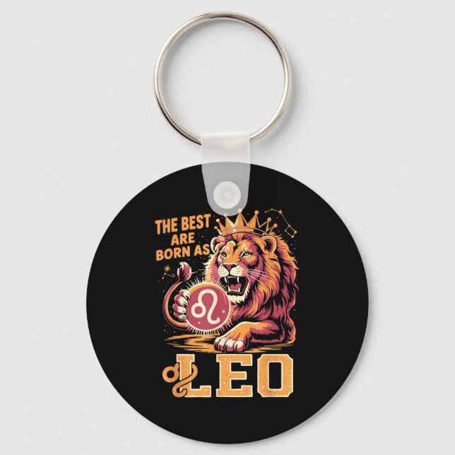 Funny Leo Birthday Quote Astrology Horoscope Gift  Nyckelring (Framsida)
